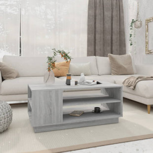 Gray wash deals round coffee table